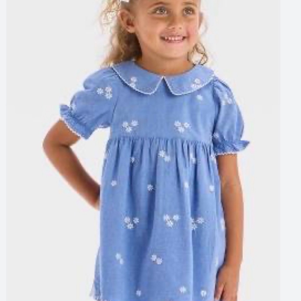 Cat & Jack Blue Daisy Kids Dress